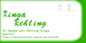 kinga rehling business card